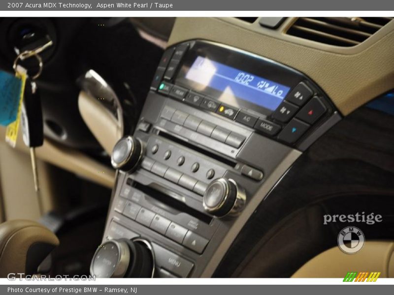 Aspen White Pearl / Taupe 2007 Acura MDX Technology