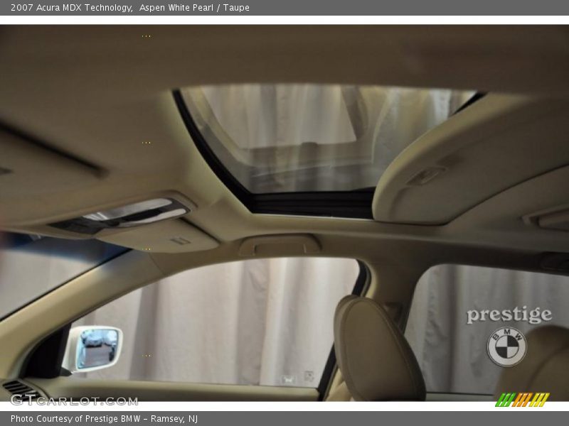 Aspen White Pearl / Taupe 2007 Acura MDX Technology