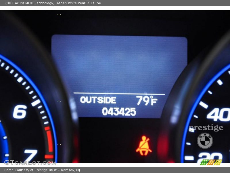 Aspen White Pearl / Taupe 2007 Acura MDX Technology
