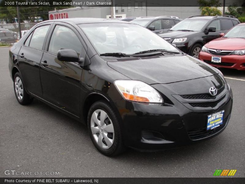 Black Sand Pearl / Dark Charcoal 2008 Toyota Yaris Sedan