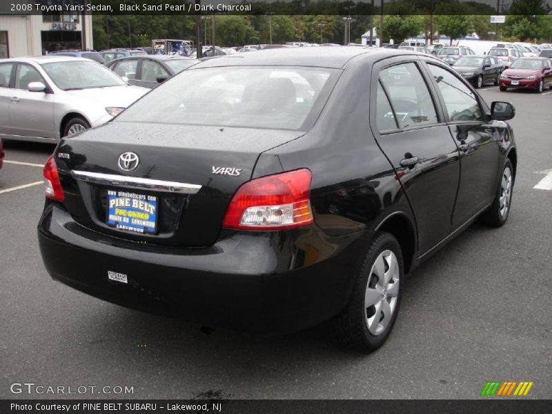 Black Sand Pearl / Dark Charcoal 2008 Toyota Yaris Sedan