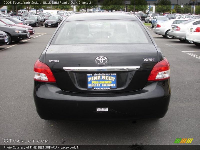 Black Sand Pearl / Dark Charcoal 2008 Toyota Yaris Sedan