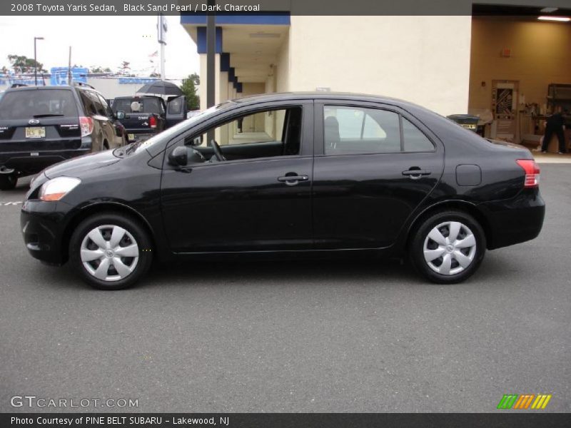 Black Sand Pearl / Dark Charcoal 2008 Toyota Yaris Sedan