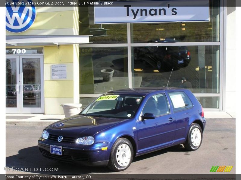 Indigo Blue Metallic / Black 2004 Volkswagen Golf GL 2 Door