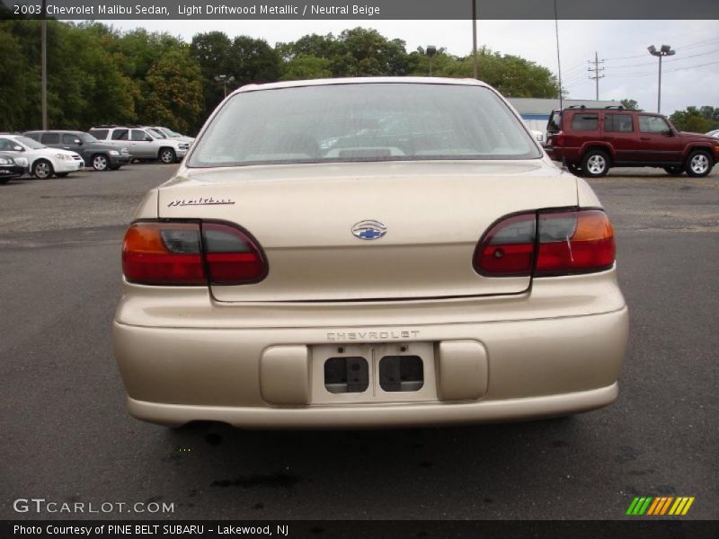 Light Driftwood Metallic / Neutral Beige 2003 Chevrolet Malibu Sedan