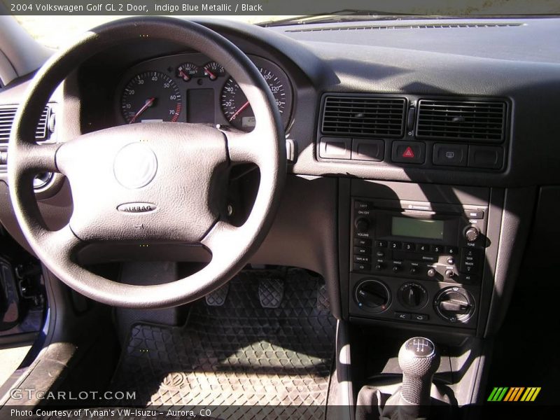 Indigo Blue Metallic / Black 2004 Volkswagen Golf GL 2 Door