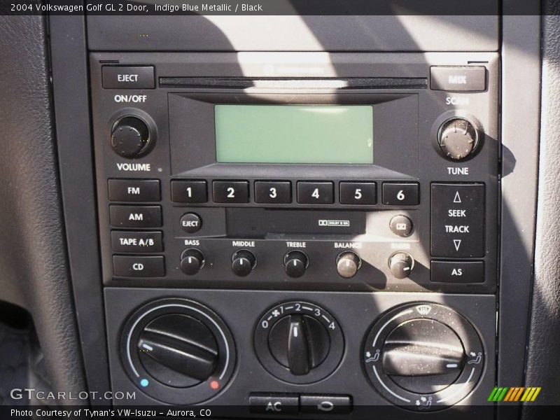 Indigo Blue Metallic / Black 2004 Volkswagen Golf GL 2 Door