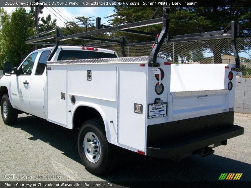 Summit White / Dark Titanium 2010 Chevrolet Silverado 3500HD Work Truck Extended Cab 4x4 Chassis