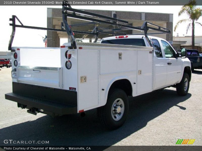 Summit White / Dark Titanium 2010 Chevrolet Silverado 3500HD Work Truck Extended Cab 4x4 Chassis