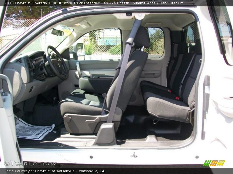Summit White / Dark Titanium 2010 Chevrolet Silverado 3500HD Work Truck Extended Cab 4x4 Chassis