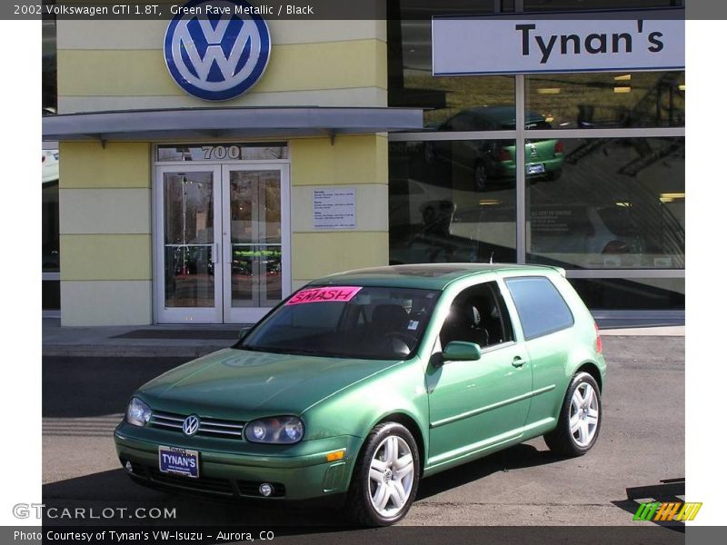 Green Rave Metallic / Black 2002 Volkswagen GTI 1.8T