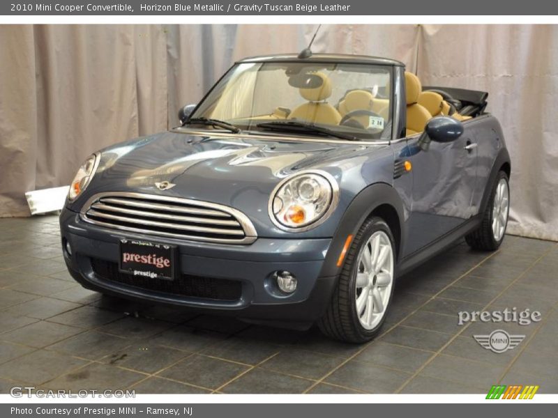 Horizon Blue Metallic / Gravity Tuscan Beige Leather 2010 Mini Cooper Convertible