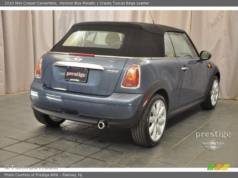 Horizon Blue Metallic / Gravity Tuscan Beige Leather 2010 Mini Cooper Convertible