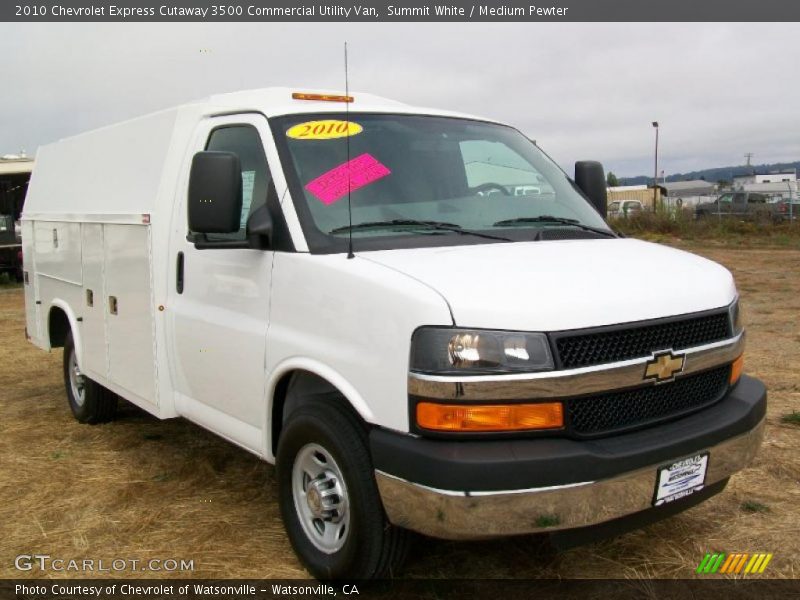Summit White / Medium Pewter 2010 Chevrolet Express Cutaway 3500 Commercial Utility Van