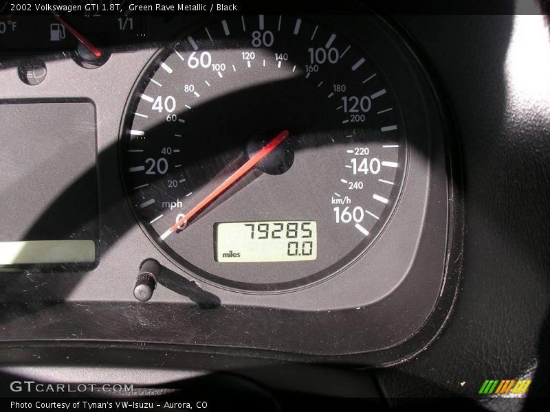 Green Rave Metallic / Black 2002 Volkswagen GTI 1.8T