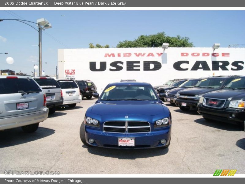 Deep Water Blue Pearl / Dark Slate Gray 2009 Dodge Charger SXT