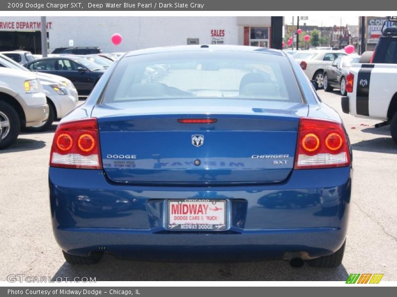 Deep Water Blue Pearl / Dark Slate Gray 2009 Dodge Charger SXT