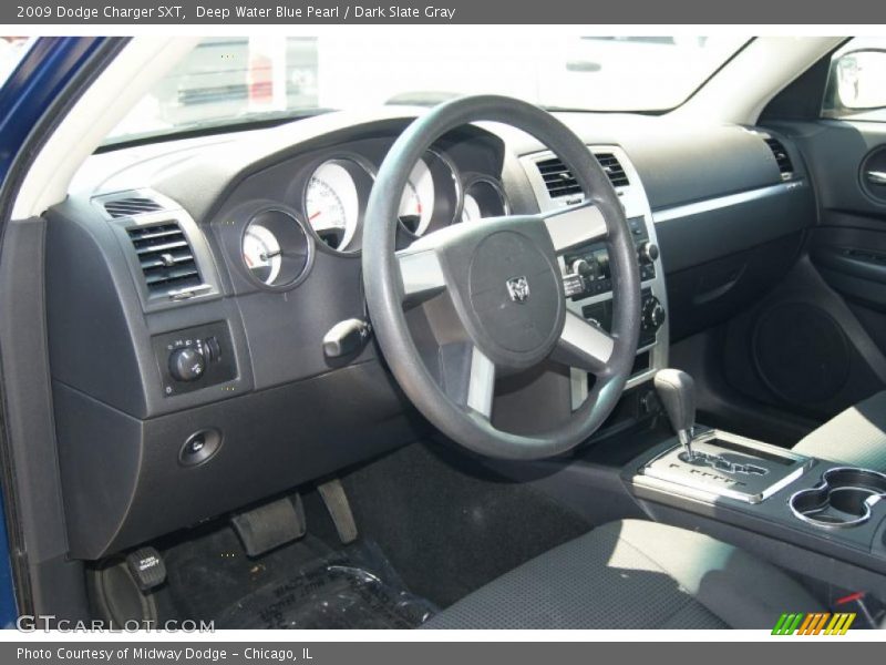 Deep Water Blue Pearl / Dark Slate Gray 2009 Dodge Charger SXT