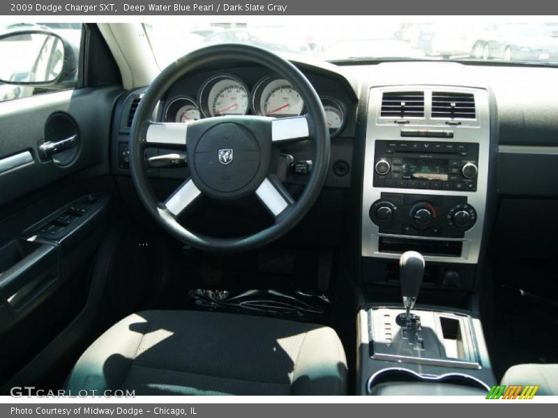 Deep Water Blue Pearl / Dark Slate Gray 2009 Dodge Charger SXT