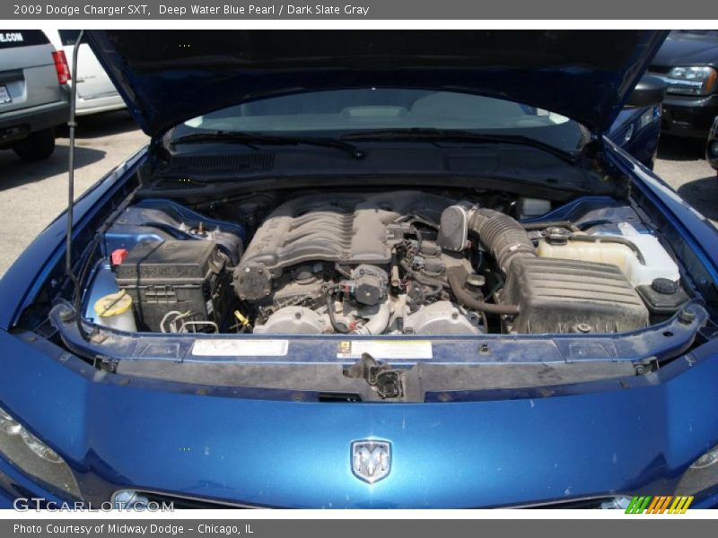 Deep Water Blue Pearl / Dark Slate Gray 2009 Dodge Charger SXT