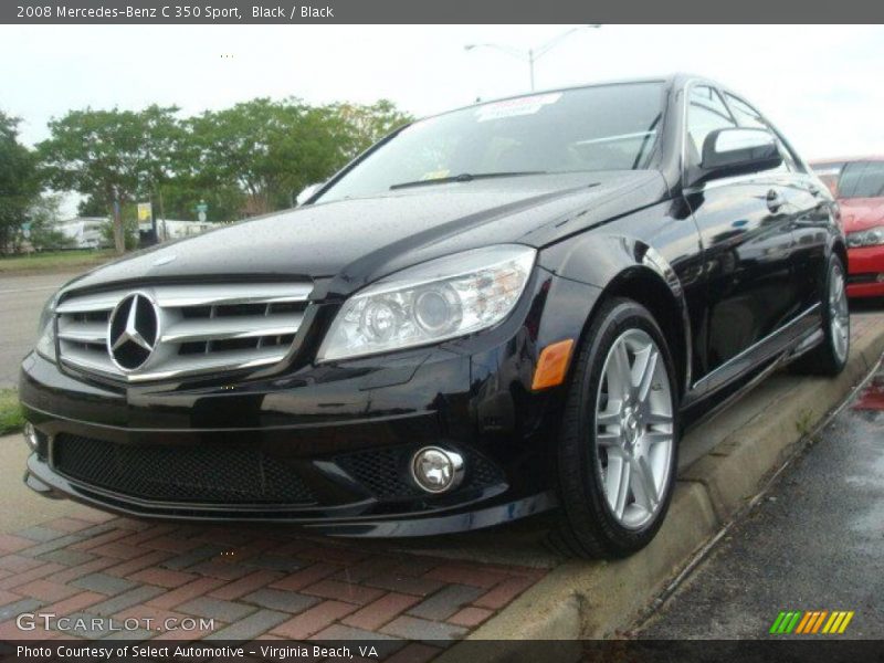 Black / Black 2008 Mercedes-Benz C 350 Sport