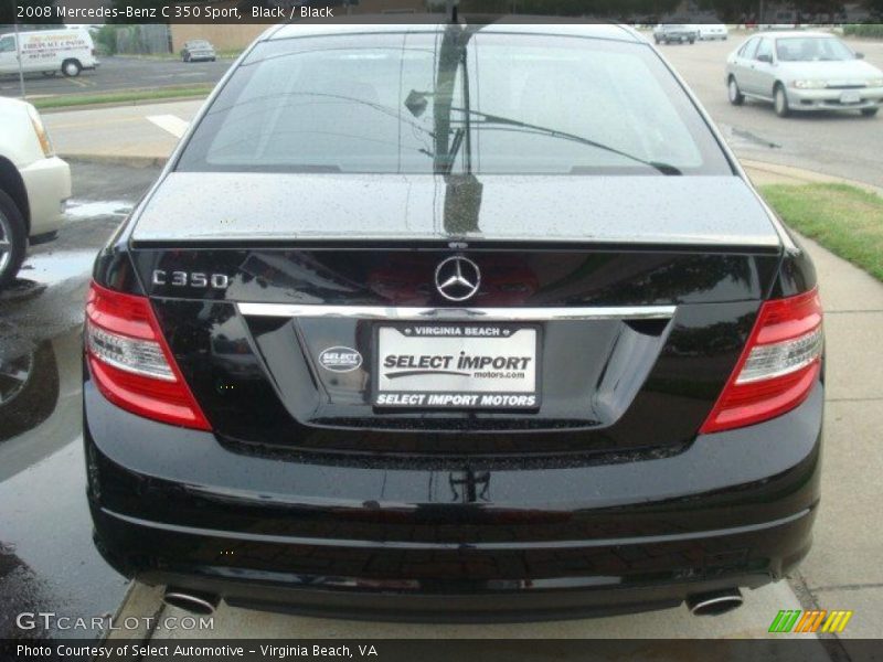 Black / Black 2008 Mercedes-Benz C 350 Sport