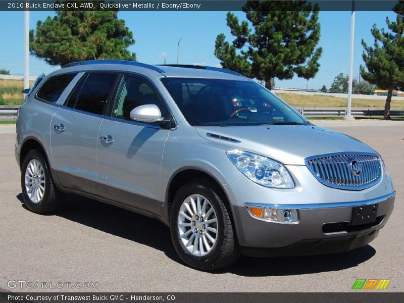 Quicksilver Metallic / Ebony/Ebony 2010 Buick Enclave CXL AWD
