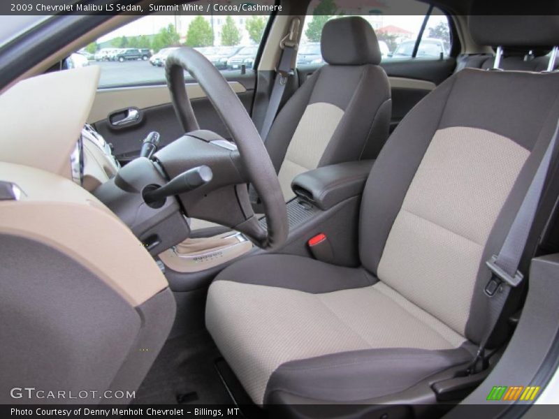 Summit White / Cocoa/Cashmere 2009 Chevrolet Malibu LS Sedan