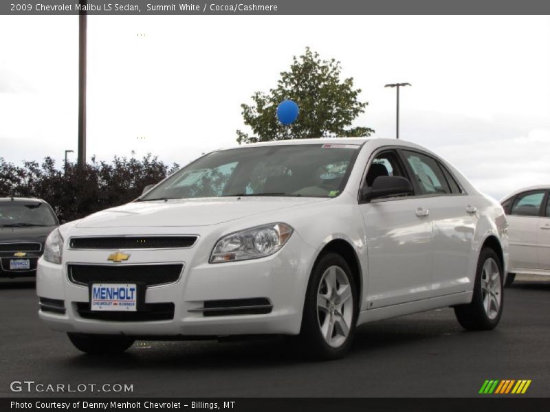 Summit White / Cocoa/Cashmere 2009 Chevrolet Malibu LS Sedan