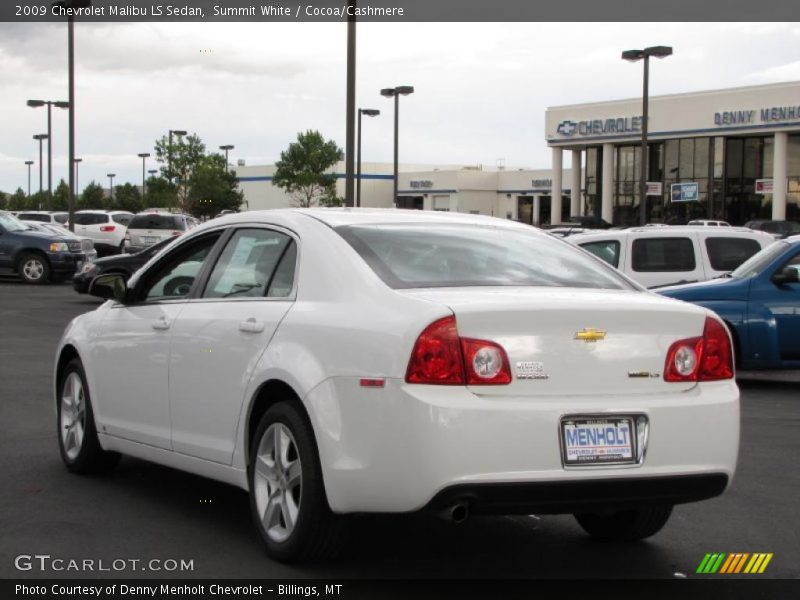 Summit White / Cocoa/Cashmere 2009 Chevrolet Malibu LS Sedan