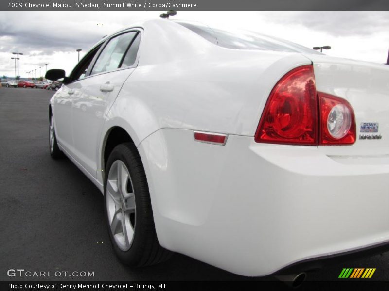 Summit White / Cocoa/Cashmere 2009 Chevrolet Malibu LS Sedan