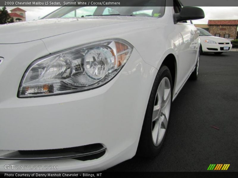 Summit White / Cocoa/Cashmere 2009 Chevrolet Malibu LS Sedan