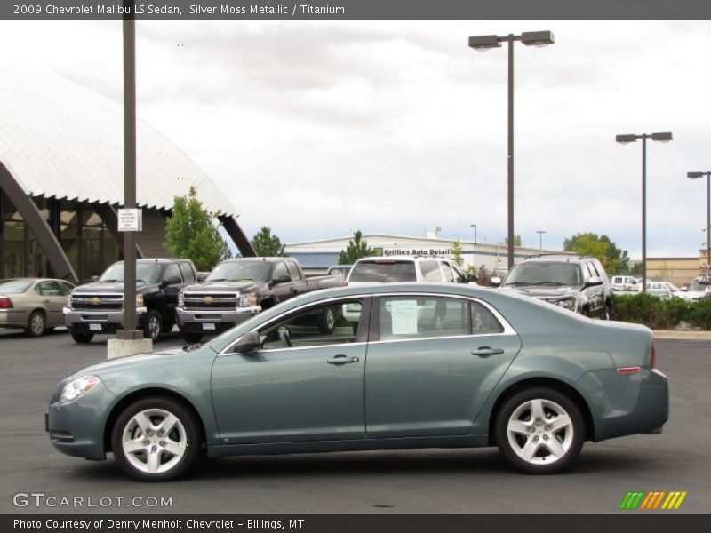 Silver Moss Metallic / Titanium 2009 Chevrolet Malibu LS Sedan