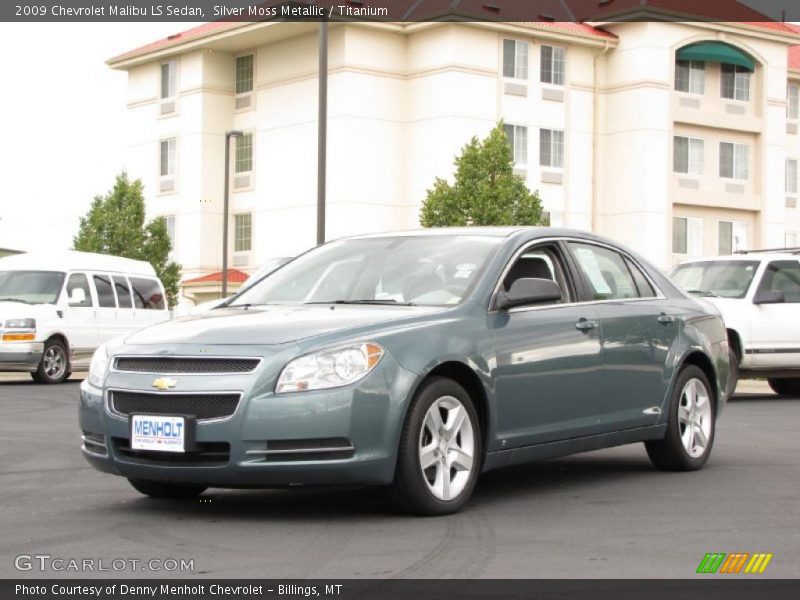 Silver Moss Metallic / Titanium 2009 Chevrolet Malibu LS Sedan