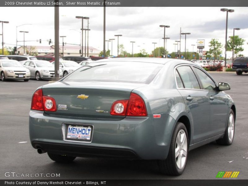 Silver Moss Metallic / Titanium 2009 Chevrolet Malibu LS Sedan