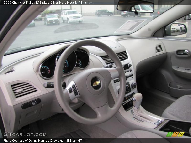 Silver Moss Metallic / Titanium 2009 Chevrolet Malibu LS Sedan