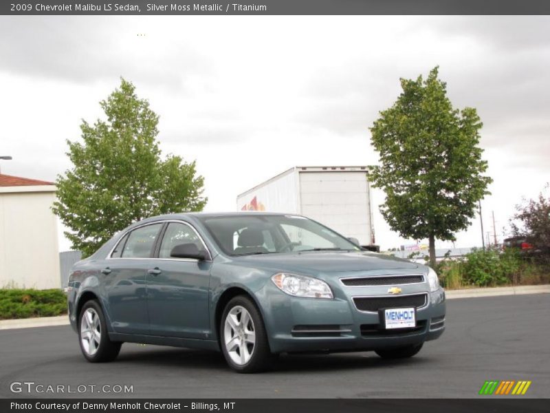 Silver Moss Metallic / Titanium 2009 Chevrolet Malibu LS Sedan