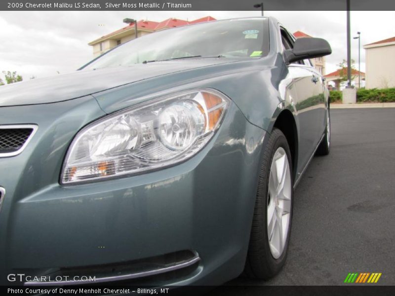 Silver Moss Metallic / Titanium 2009 Chevrolet Malibu LS Sedan