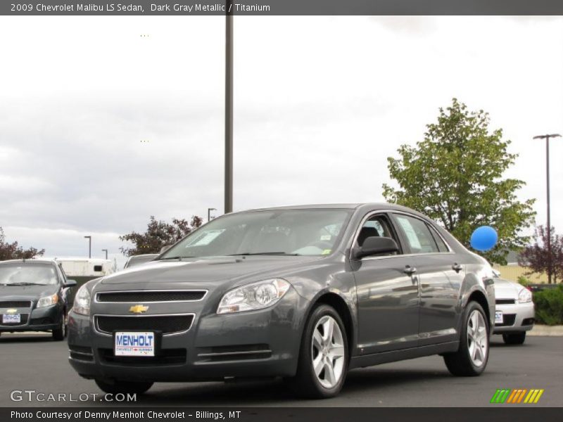Dark Gray Metallic / Titanium 2009 Chevrolet Malibu LS Sedan