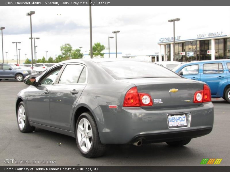 Dark Gray Metallic / Titanium 2009 Chevrolet Malibu LS Sedan