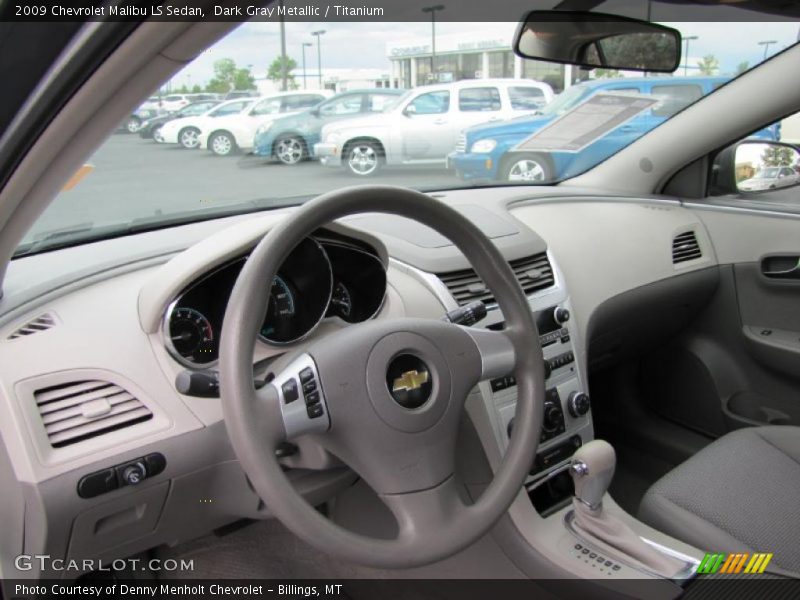Dark Gray Metallic / Titanium 2009 Chevrolet Malibu LS Sedan