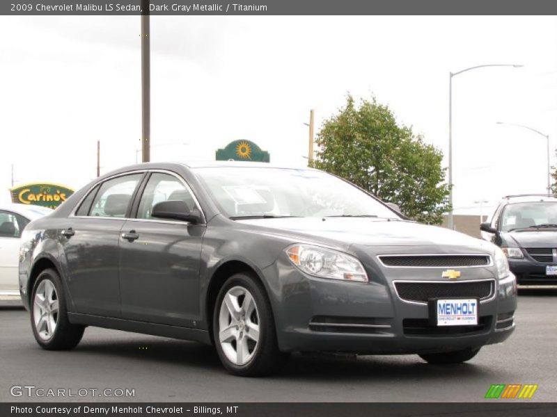 Dark Gray Metallic / Titanium 2009 Chevrolet Malibu LS Sedan