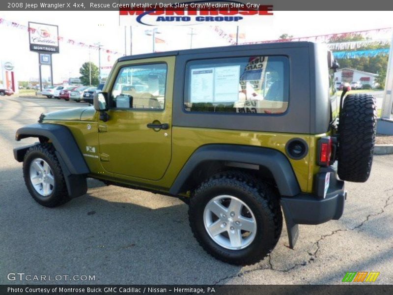 Rescue Green Metallic / Dark Slate Gray/Medium Slate Gray 2008 Jeep Wrangler X 4x4