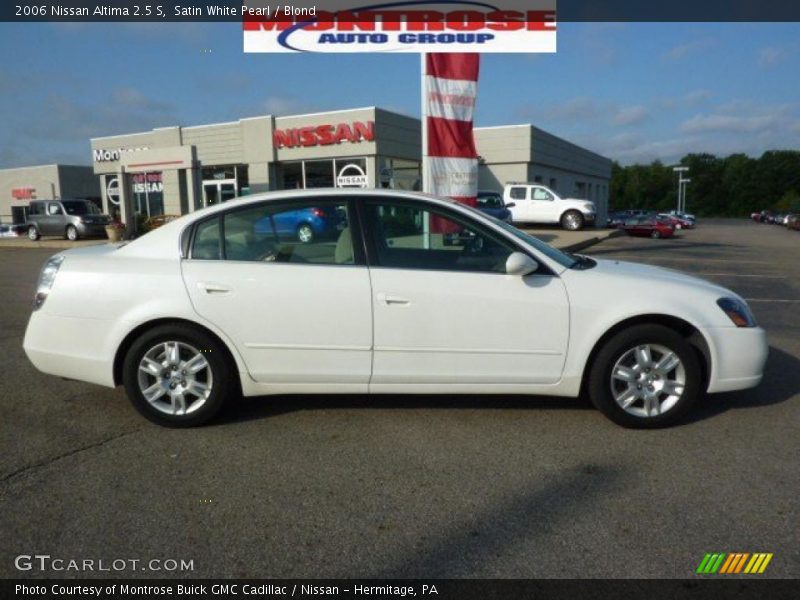 Satin White Pearl / Blond 2006 Nissan Altima 2.5 S