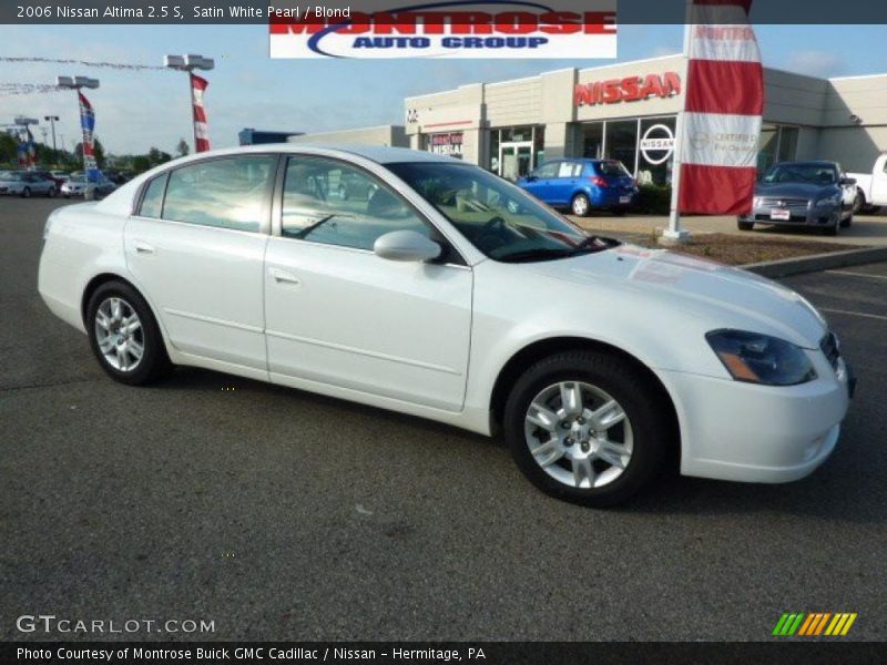 Satin White Pearl / Blond 2006 Nissan Altima 2.5 S