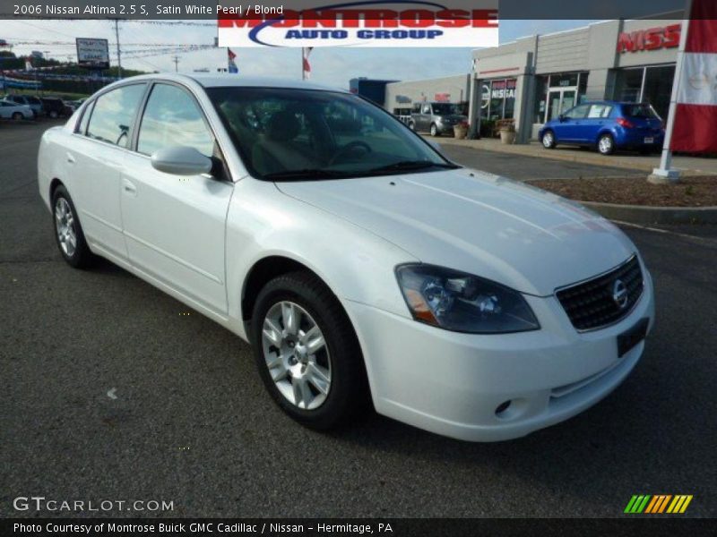 Satin White Pearl / Blond 2006 Nissan Altima 2.5 S