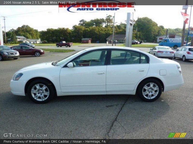 Satin White Pearl / Blond 2006 Nissan Altima 2.5 S