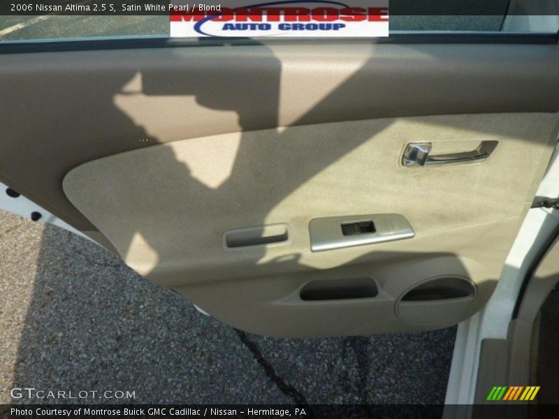 Satin White Pearl / Blond 2006 Nissan Altima 2.5 S
