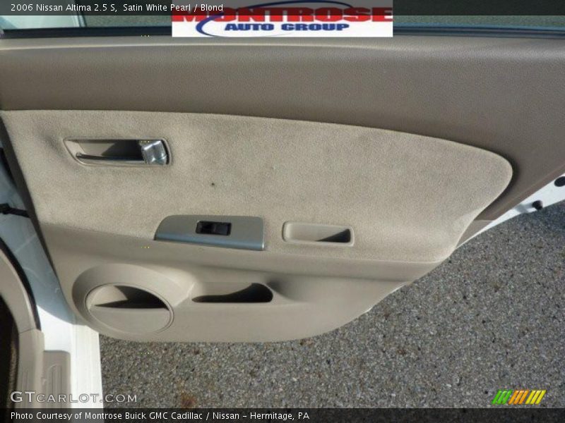 Satin White Pearl / Blond 2006 Nissan Altima 2.5 S
