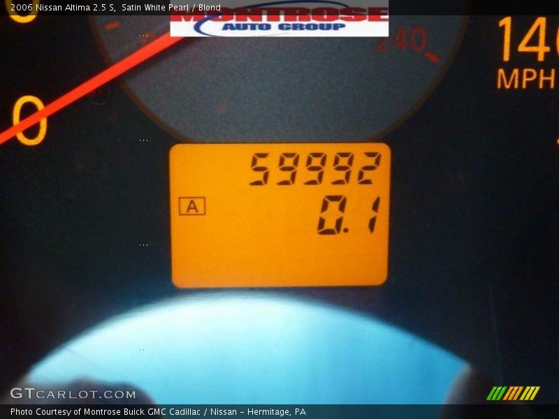 Satin White Pearl / Blond 2006 Nissan Altima 2.5 S